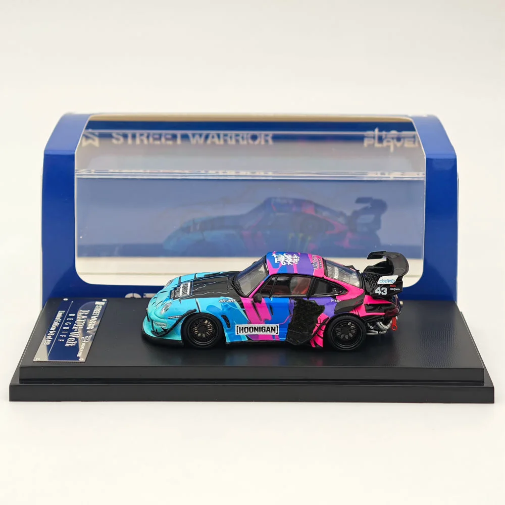 

1/64 STREET WARRIOR for 993 RWB Energy painting Hoonigan Diecast Models Car Miniature Auto Toys Limited Collection Gift