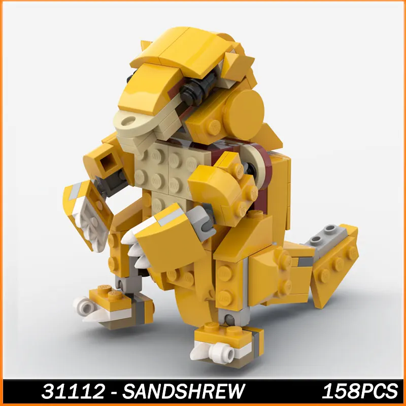 

Аниме-фигурка серии, строительные блоки, желтые Pangolin, сборные блоки, модель, игрушка из мелких частиц для подарков на день рождения, 158 шт.