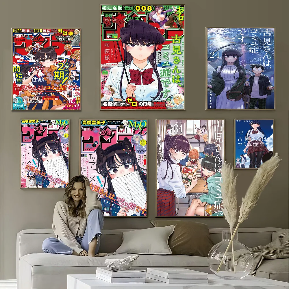 

Komyushou Desu Whitepaper Poster Waterproof Paper Sticker Coffee House Bar Aesthetic Art Wall Painting