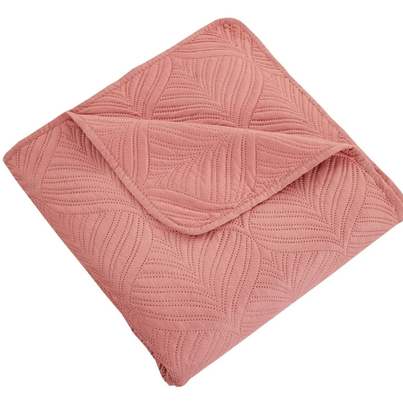 Solid Color Quilted Bedspread Double-Sided Ultrasonic Embossed 3-Piece Quilt Set, Machine Washable Plain Color Bed Cover