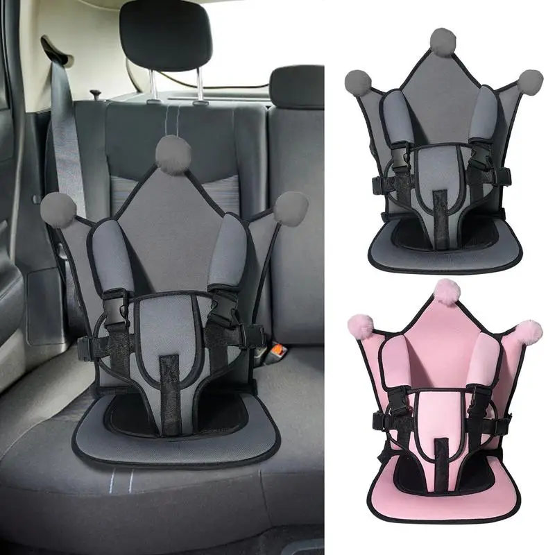 Children Car Safety Seat Portable Breathable Baby Car Seat Cushion Adjustable Cart Seat Mat Pad with Seat Belt For Home Travel