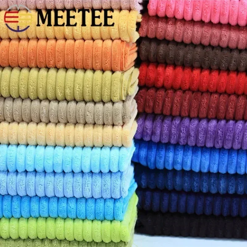 Meetee 50/100*150cm Striped Corduroy Fabric for Sewing Bags Sofa Pillows Clothing Cloth Home Textiles Fabrics DIY Material