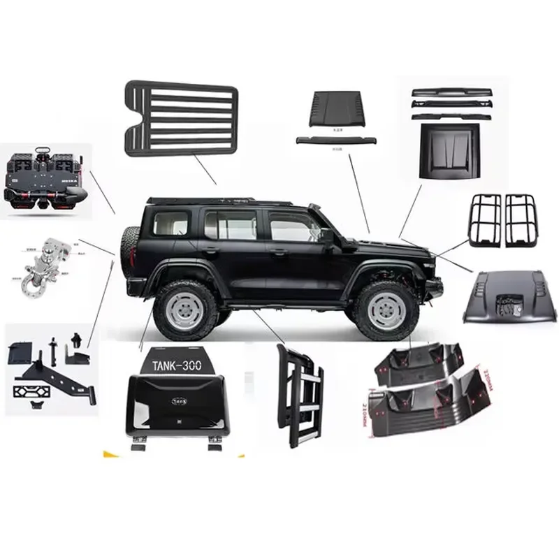 New for Tank 300 ABS Roof Rack Roof Platform Extension Platform Luggage Frame Side Ladder
