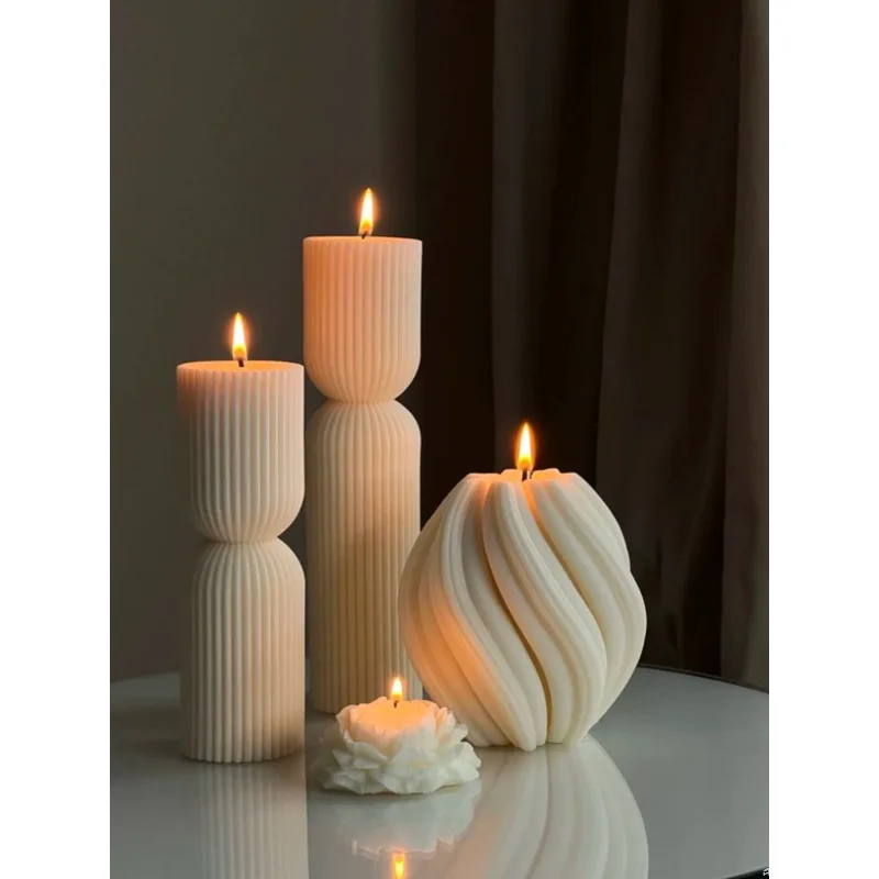 Four-piece original version modeling scented candles niche premium candlelight dinner shooting props home decoration ornaments