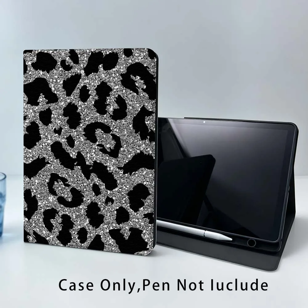 For Samsung Galaxy Tab S11 S10 S9 S8 S7 S6 A9 A8 A7 A11 Lite FE Plus Pen Tray Tablet Case Soft Animal Leopard Cool Pattern