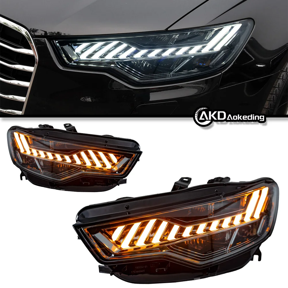 

Auto Parts For A6 C7 Headlights 2012-2015 A7 Design RS6 Styling LED Daytime Lights Dual Projector DRL Car Accesorios Modified