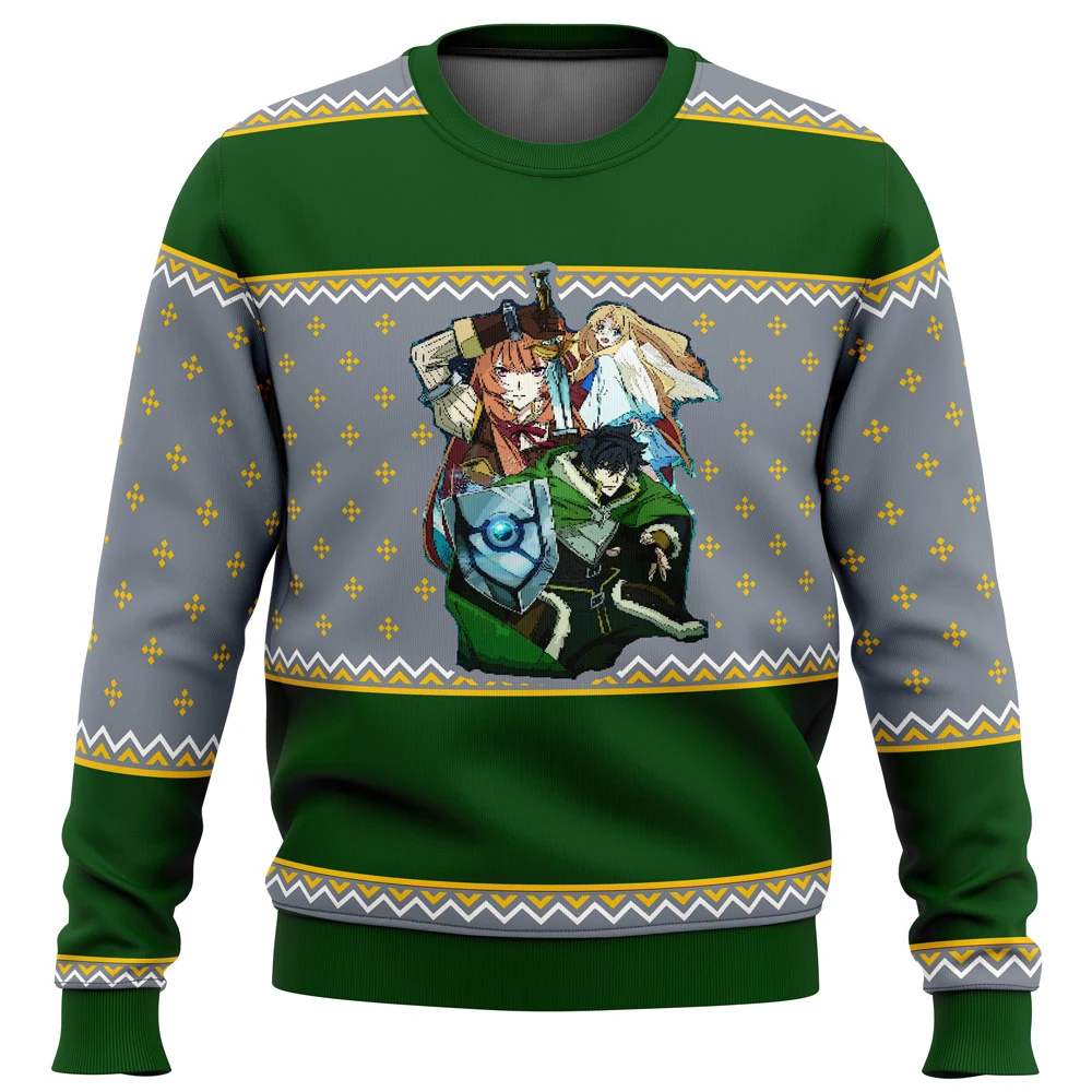 Rising Of The Shield Hero Alt Ugly Christmas Sweater Gift Santa Claus Pullover Men 3D Sweatshirt And Top Autumn And Winter Cloth