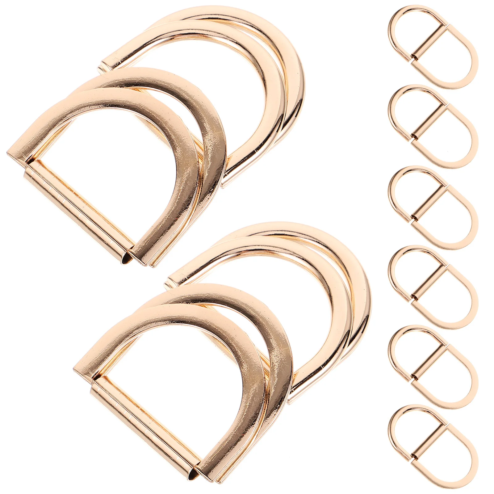 

10pcs Solid Buckle Shiny Gold 25mm Diameter Metal Rings for Belt Bag Craft Accessories Strap Brooch Decor