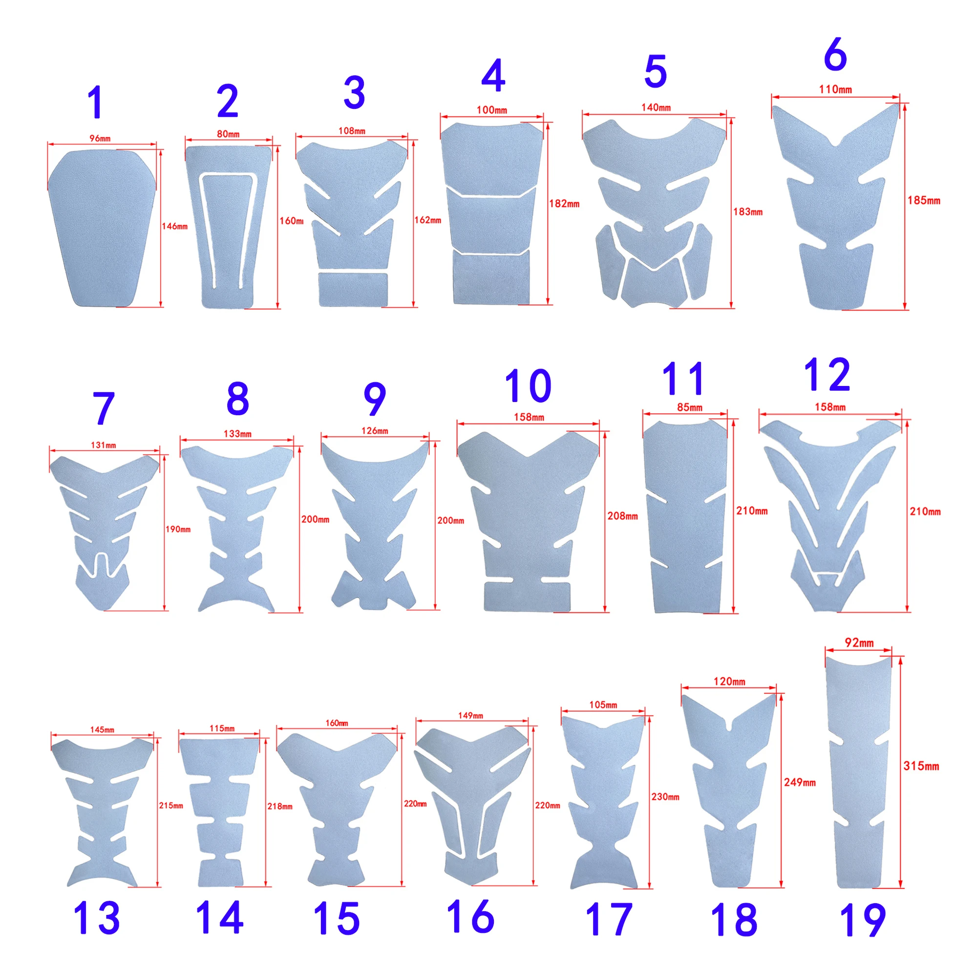 

Universal Motorcycle Oil Gas Fuel Tank Protector Pad Cover Sticker Fishbone Fit For Yamaha Suzuki Honda Kawasaki BMW KTM Aprilia