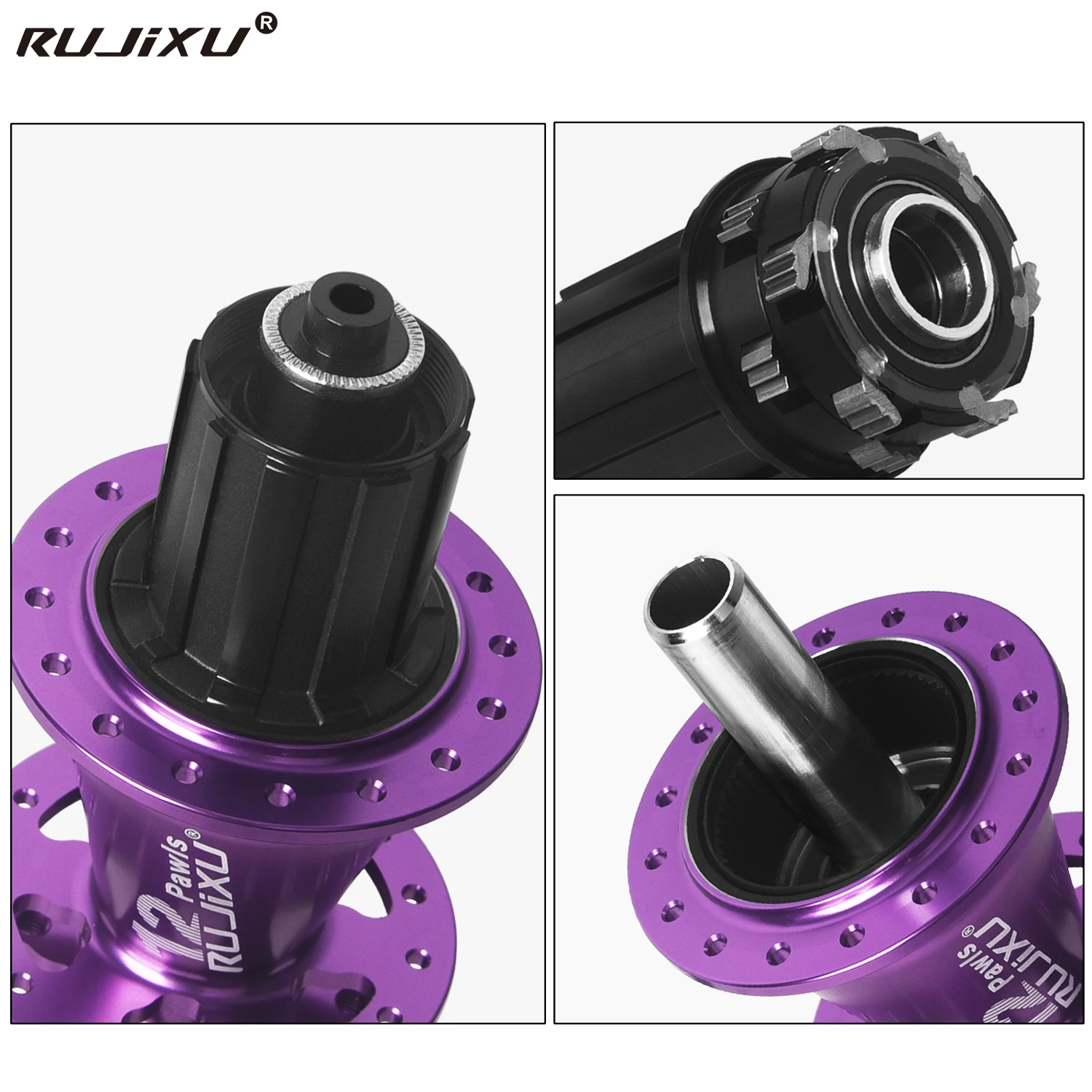 RUJIXU 12 Claw MTB hub Mountain Bike Flower Drum 5 Peilin 720 Super Sound Card Disc Brake Wheel Hub 32H Bicycle Accessories - view 3