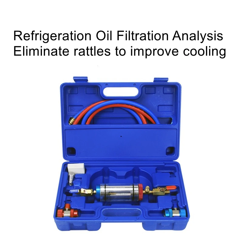 Auto Air Conditioner Refrigeration Oil Filtration Analyzer Tool Snow Oil Oil Purity Test Purifier Set