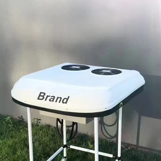 

Автомобильный кондиционер 12В для грузовиков и фургонов, электрический кондиционер 24В для парковки, с двойными вентиляторами и роторным компрессором, 12-вольтовый.