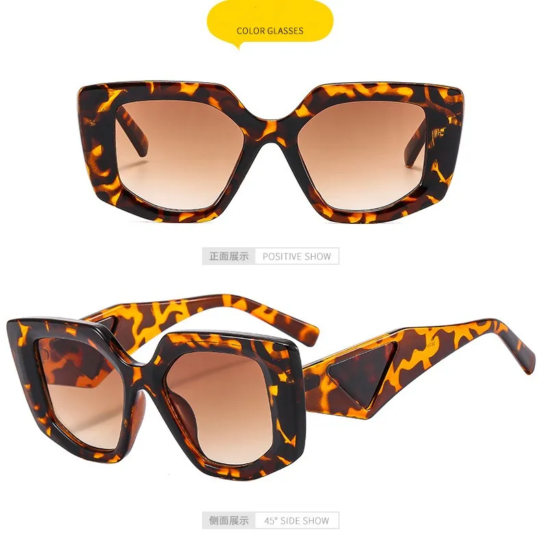 KAMMPT Übergroße Vintage Sonnenbrille Frauen Mode Unregelmäßigen Farbverlauf Shades Brillen Trendy Luxus Marke Design UV400 Sonnenbrille – Detail 12