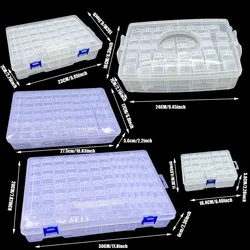 Narzędzia do malowania diamentami ręcznie dzielone pudełko do przechowywania przezroczyste koraliki ryżowe małe pudełko zdobienie paznokci dzielone pudełko do przechowywania butelek z diamentami