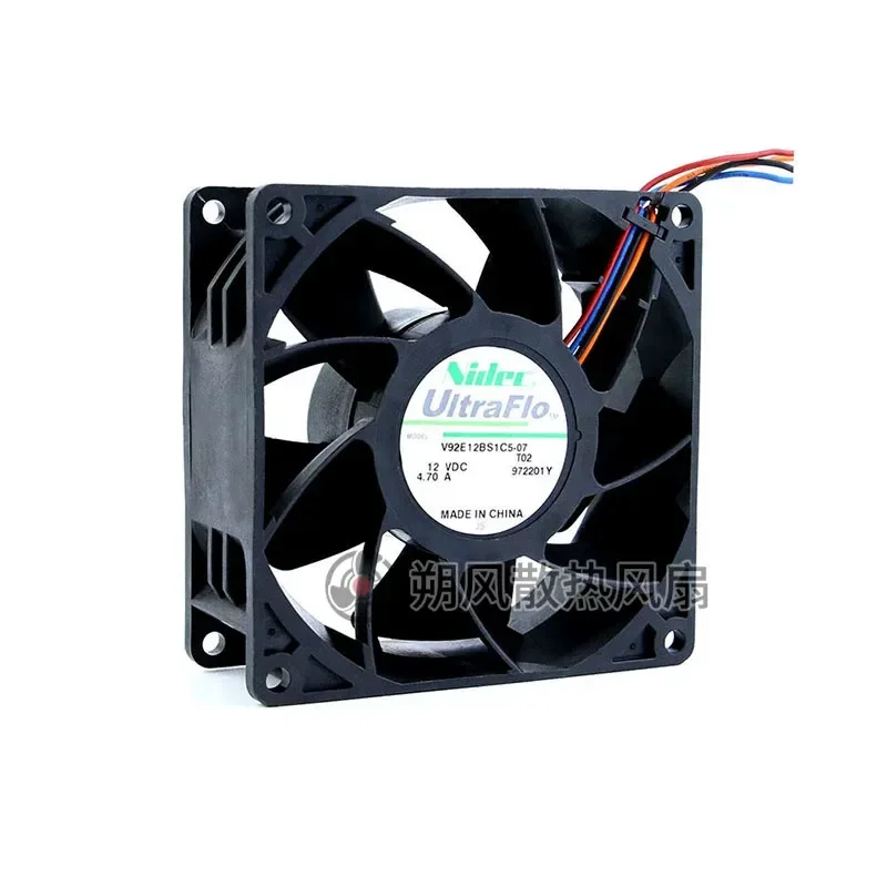 for NIDEC V92E12BS1C5-07 9038 9CM 12V 4.70A High Speed Cooling Fan