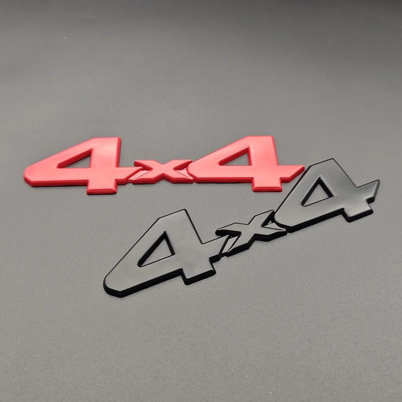 3d métal rouge Chrome noir Logo 4X4 emblème lettres décalcomanie voiture coffre arrière Badge pour Toyota Tundra 4x4 autocollant adhésif accessoires