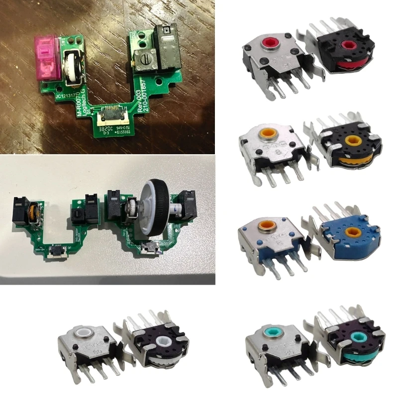 M17B 2 個シルバー グリーン ゴールド赤みコア TTC 8 ミリメートルマウスエンコーダマウスホイールデコーダ GPROX スーパーライト 2 マウス用