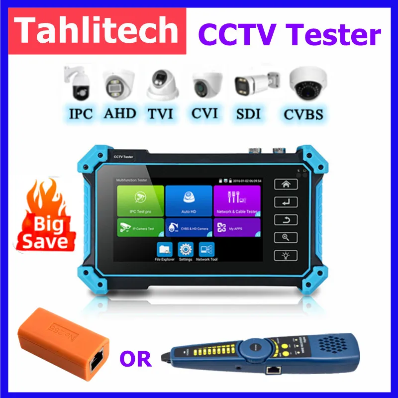 4K CCTV IPC Test Cihazı IPC5200 Kamera Test Aracı 8MP AHD CVI TVI Test Cihazı VGA HDMI PTZ PoE UTP Ağ Kablosu Test Cihazı CCTV Video Testi