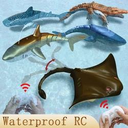 Robôs-RC Shark Toy para meninos e meninas, piscinas de água, banheira, barco de peixe de controle remoto infantil, animais biônicos elétricos