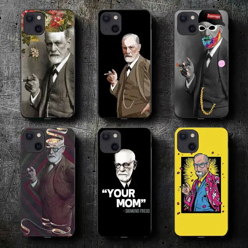 Sigmund psychoanalysis Freud Phone Case For iPhone 11 12 Mini 13 14 Pro XS Max X 8 7 6s Plus SE XR Shell