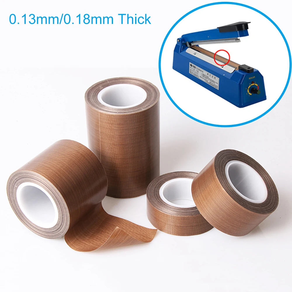 

PTFE Tape Adhesive Cloth Insulated Vacuum High Temperature Resistant Sealing PTFE Tapes Width 35~50mm Thickness 0.13mm 0.18mm