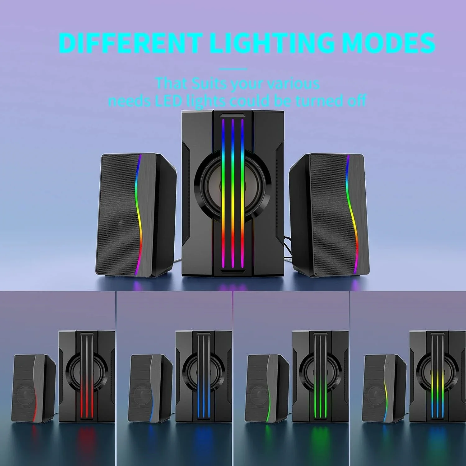 مكبرات صوت للكمبيوتر مع مضخم صوت ومكبرات صوت بلوتوث تعمل بمنفذ USB ومكبرات صوت للكمبيوتر المكتبي ونظام سماعات الوسائط المتعددة للألعاب والأفلام