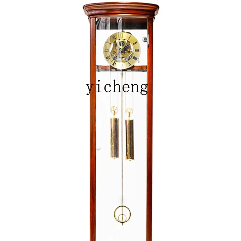 l4 Floor Clock Home Solid Wood Creative Decoration New Chinese Mechanical Light Luxury Floor Clock