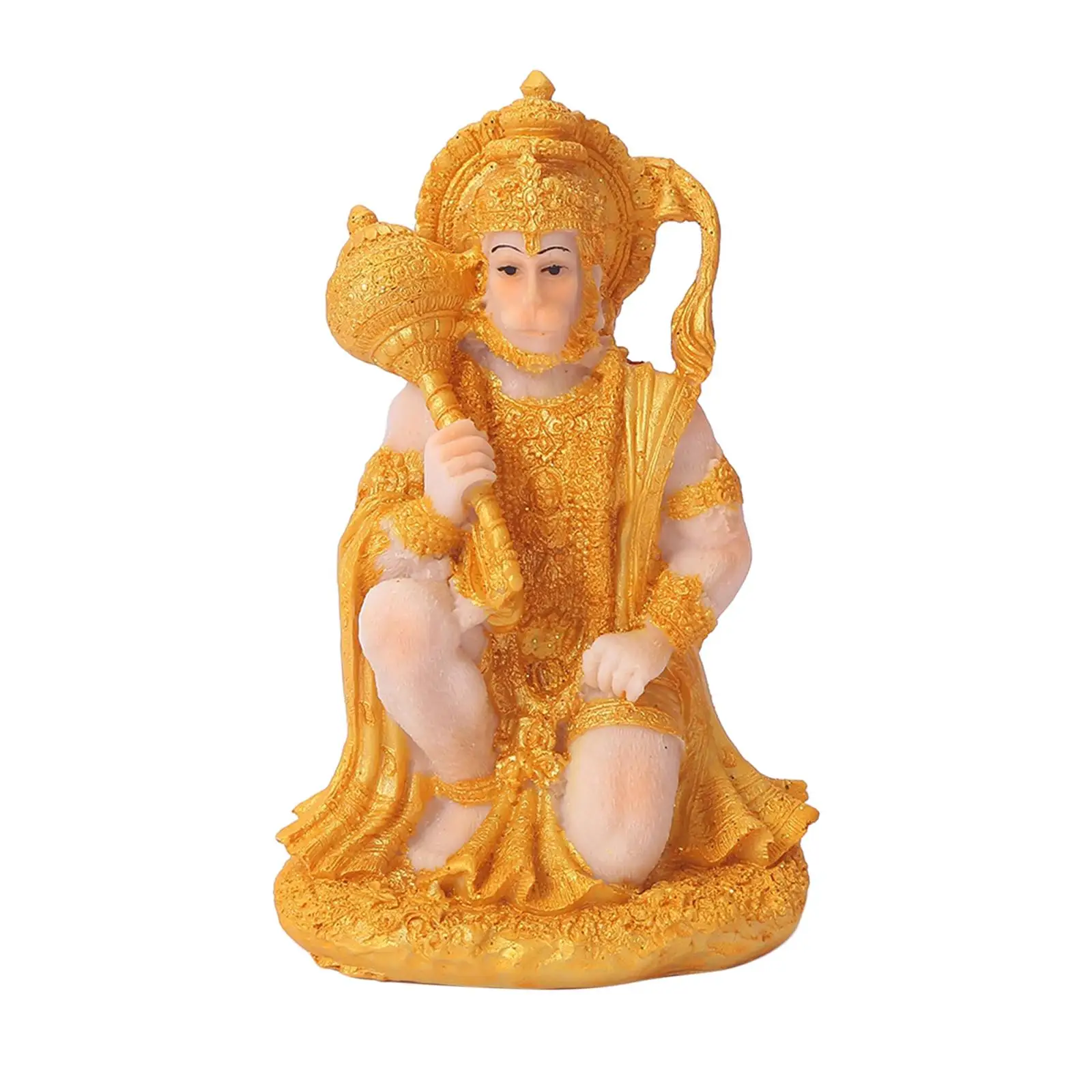 Hindu Monkey God Buddha Statues Hanuman Figurine Resin Crafts Fengshui Sculpture for Meditation Yoga Office Home Decoration