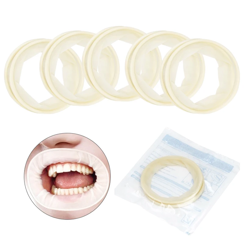 10Pcs Dental Disposable Mouth Opener Rubber Dam Sterile Oral Cheek Lips Retractors Dentistry O Type Expanders Teeth Care Tool