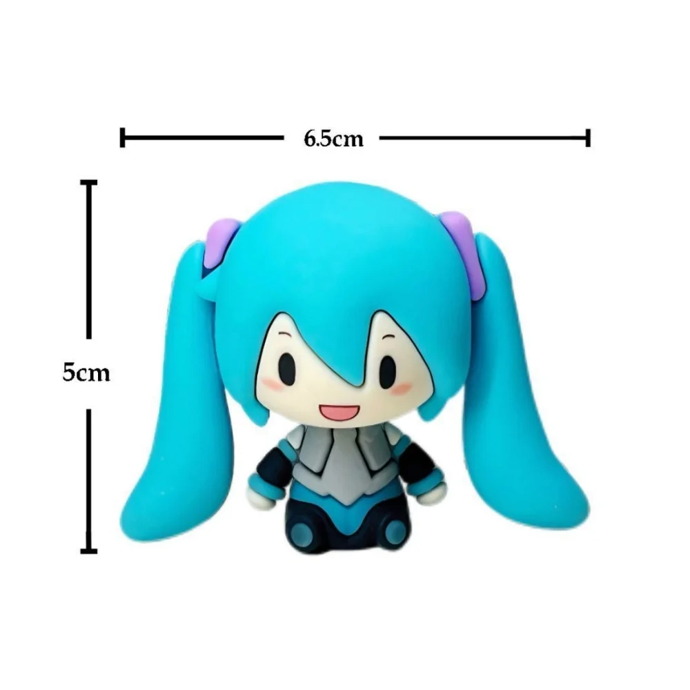 Hatsune Miku Chibi Figure Desktop Decoration Cute Anime Character Collectible Model Sitting Pose Gift for Fans Room Display view 5