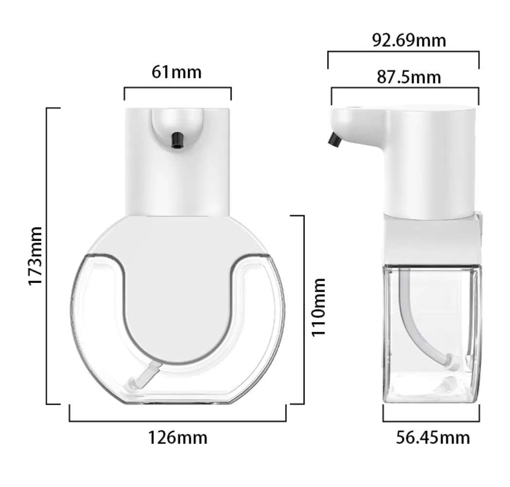 420ML Countertop or Wall-Mounted 4-Levels Adjustable Foam/Gels Electric Automatic Smart Sensor Soap Dispenser for Hotel School