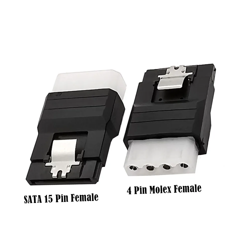 IDE Big 4 Pin to SATA 15 Pin Converter Male to Female SATA Hard Disk Power to Normal Hard Disk Data Power Extend Cable Adapter