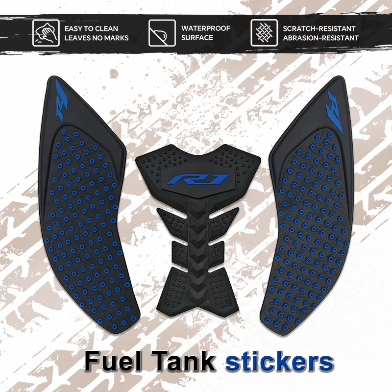 

Motorcycle Fuel Tank Pad Protector For YZF-R1 R1 r1 2015-2026 Fish Bone Decoration Stickers Knee Side Non-slip Waterproof Decal