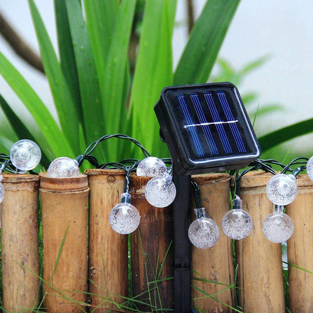 Decor String Lights Solar String Lights Solar Powered 30LED Globe Balls String Lights Home Garden Yard Party Lamp Decoration