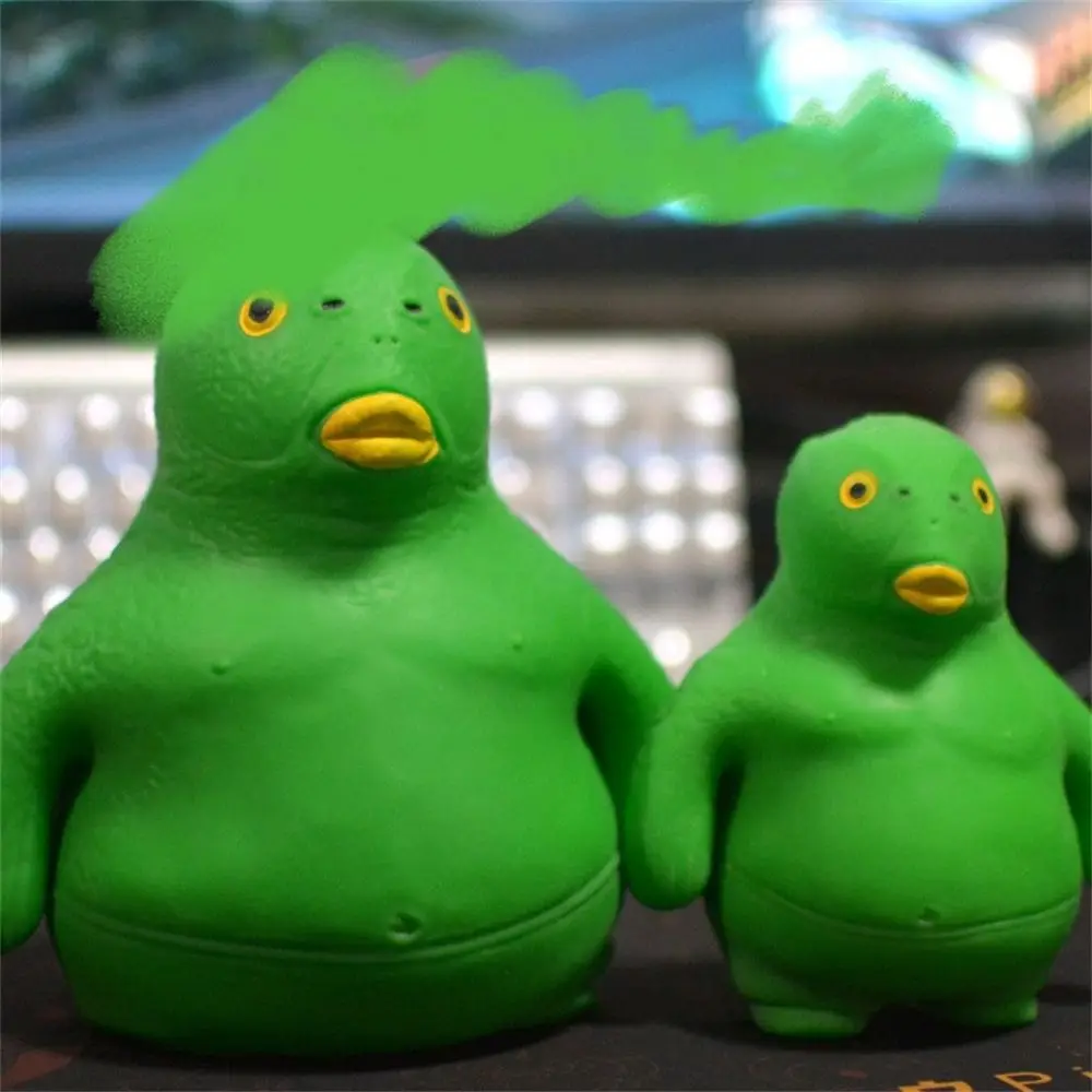 นุ่มผู้ใหญ่ Silly Fish Fidget ของเล่น Big Giant Spongy สีเขียวหัวปลา Fidget ปลาสีเขียวบีบปลาสีเขียวบีบของเล่น