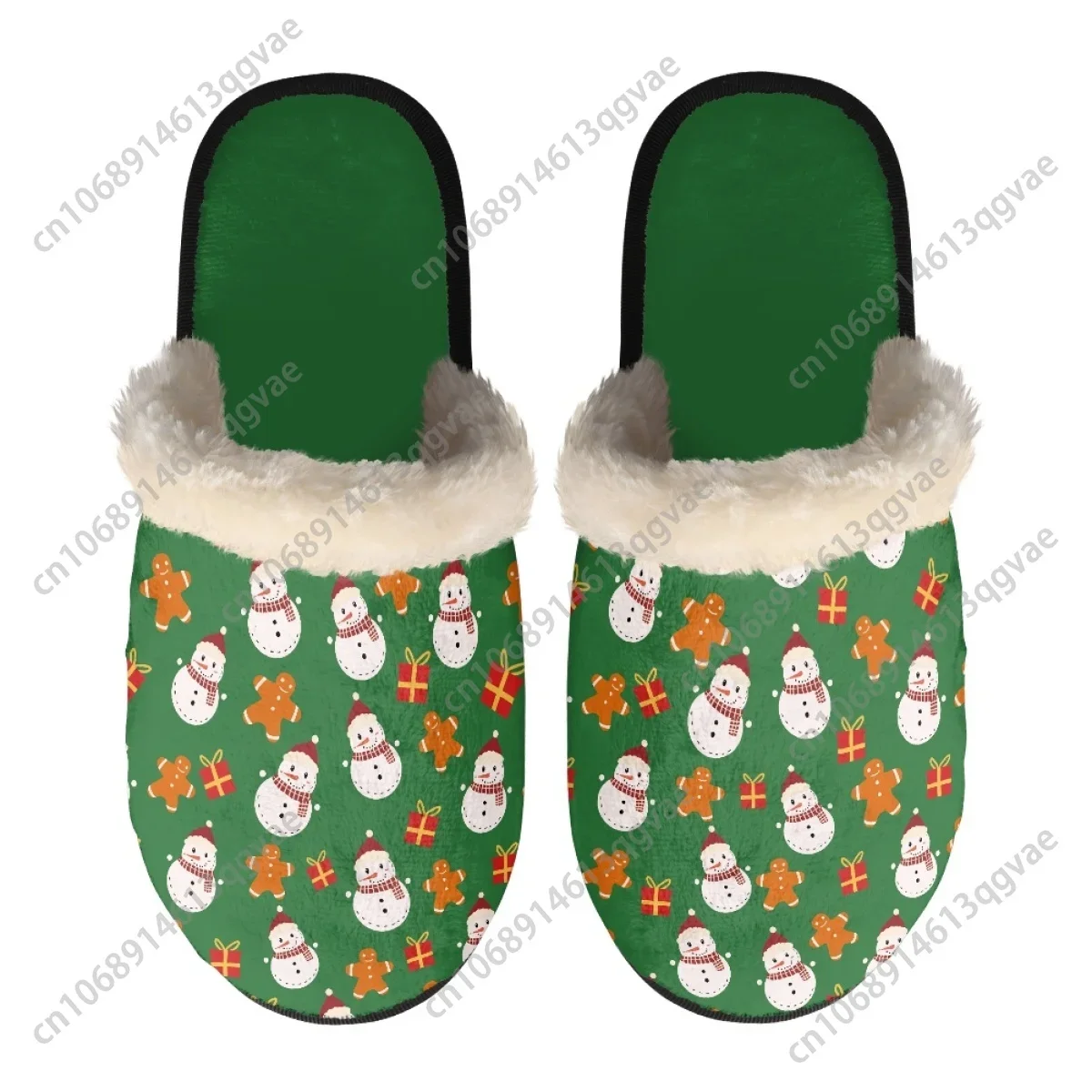 Giant Christmas Tree Slippers Design Mens Womens Home Cotton Plush Bedroom Keep Warm Customized Thermal Lightweight Slipper