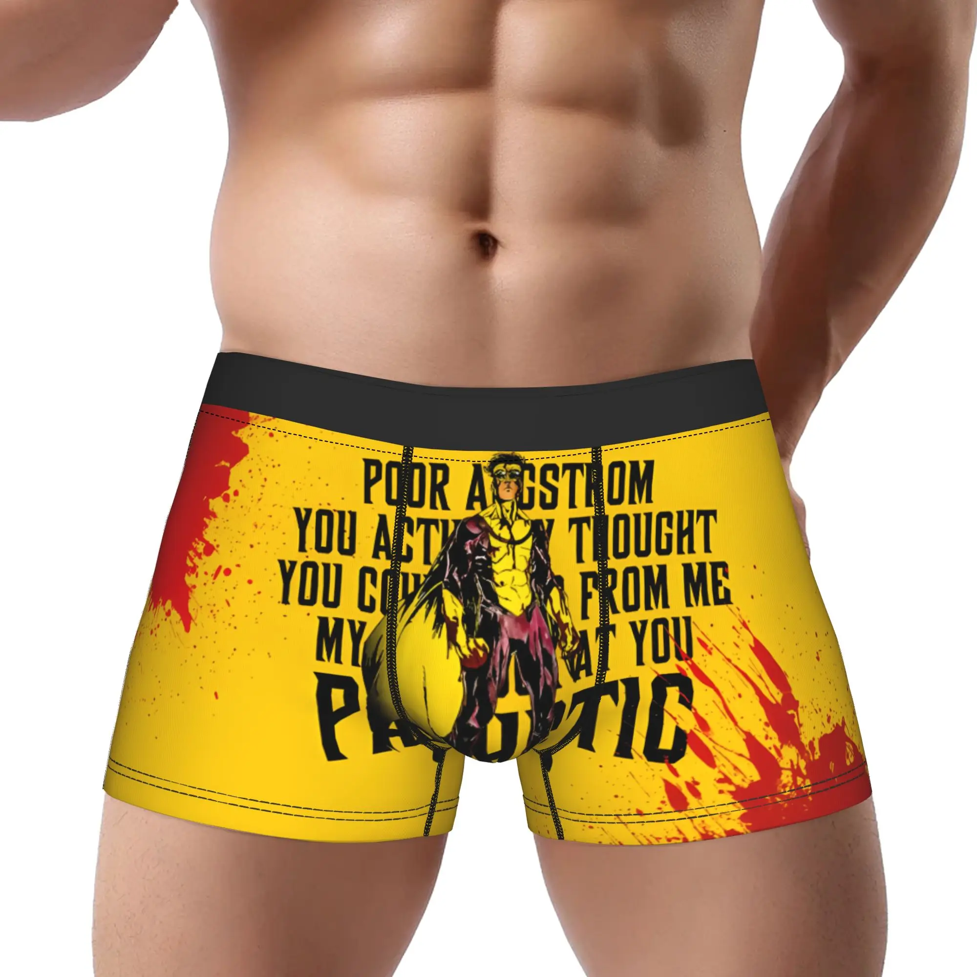 1piece I-Invincible Comic Space Hero Underpants Breathbale Panties Male Underwear Print Shorts