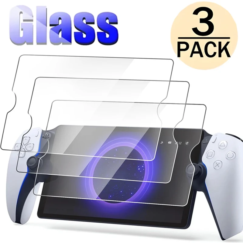 3-1PACK Tempered Glass Film For Sony PlayStation Portal Handheld Console Game Anti-Scratch Glass 9H Hardness Gaming Accessories