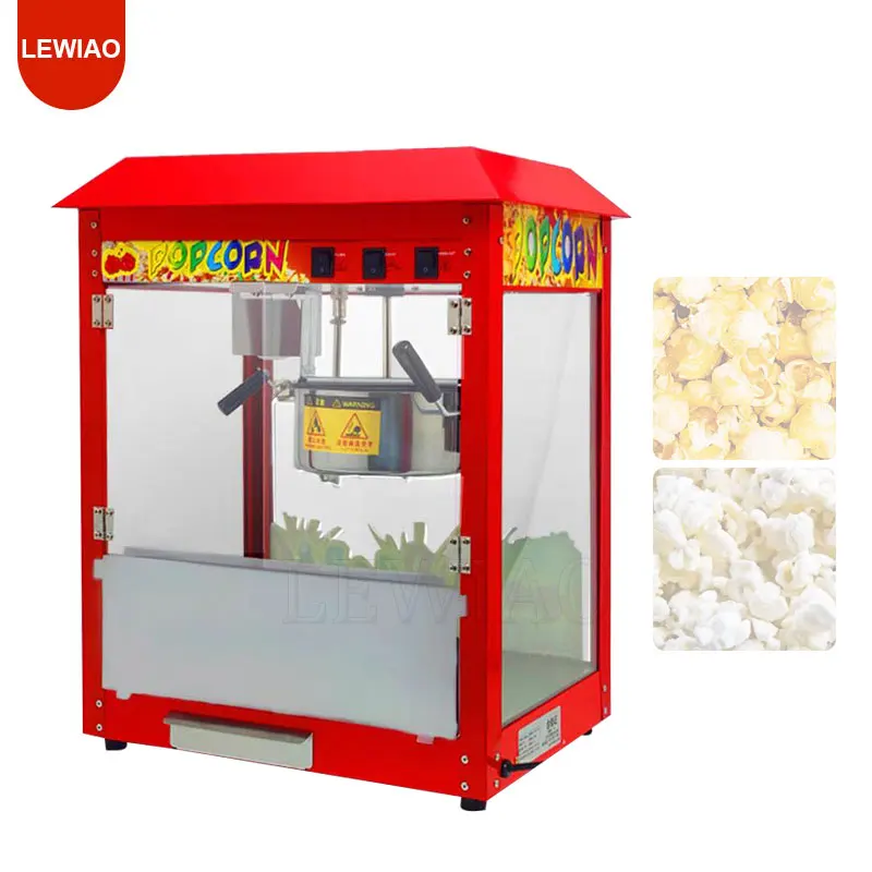 Mesin pembuat Popcorn komersial 220V, pemanasan cepat kapasitas besar untuk acara bisnis dan pesta