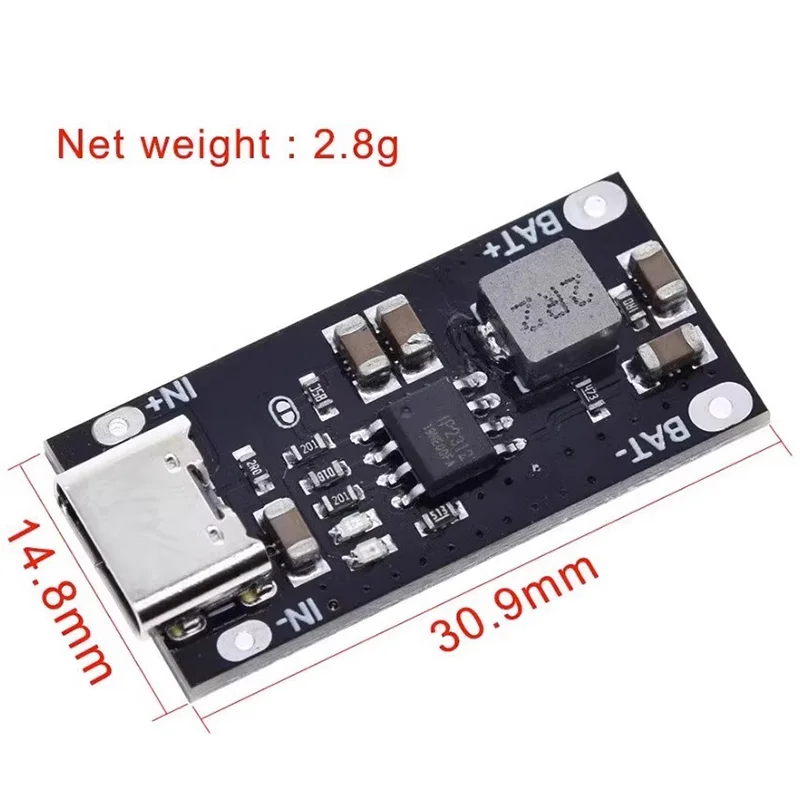 Type-C USB Input High Current 3A Polymer Ternary Lithium Battery Quick Fast Charging Board IP2312 CC/CV Mode 5V To 4.2V