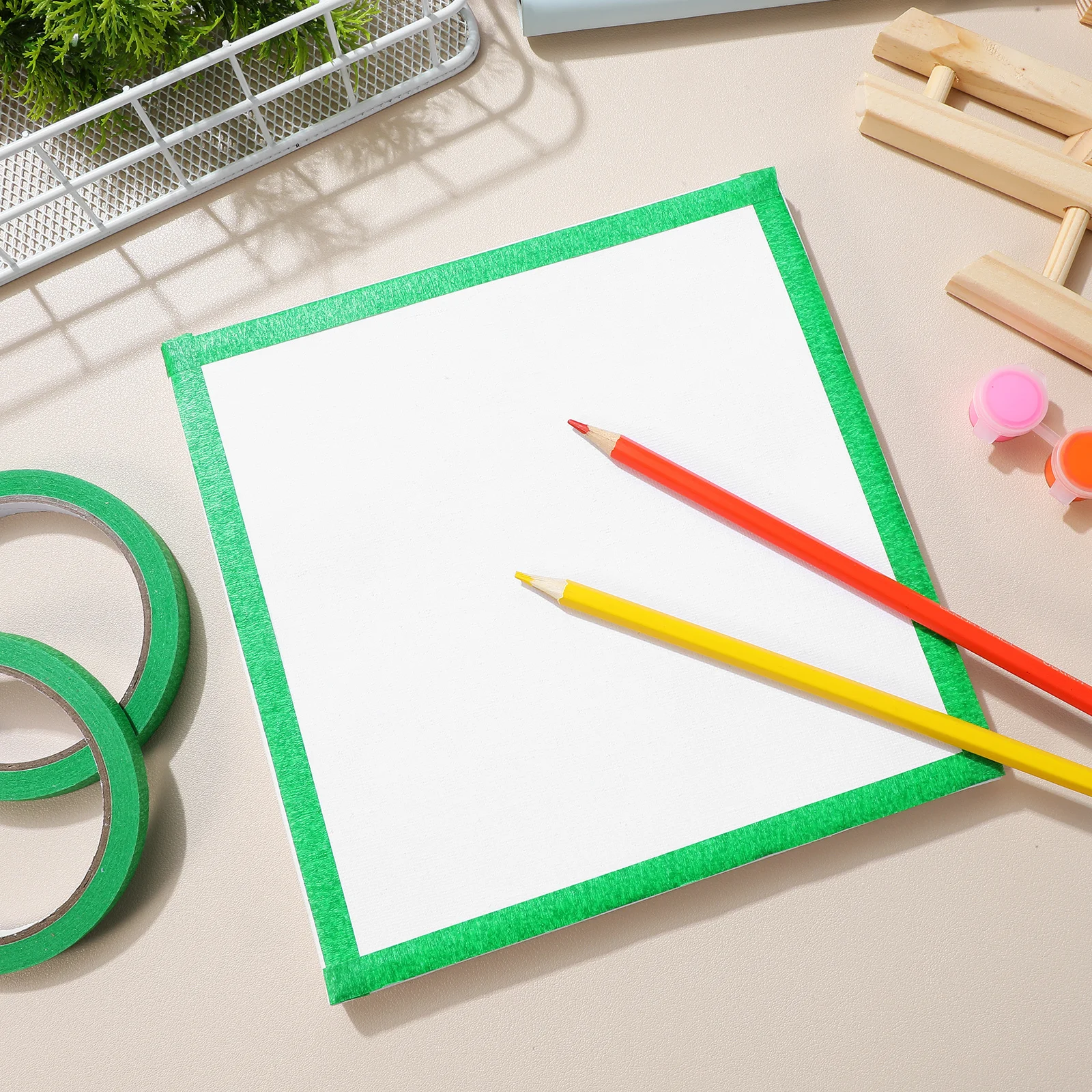 

5 Rolls Masking Tapes Painters Tape for Painting Easy Removal No Infiltration Hand Writing Craft Tape Roll DIY Manicure