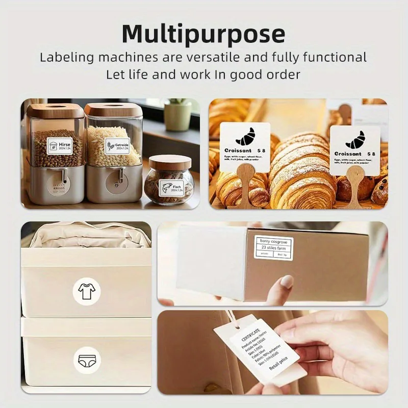 Mini Portable Thermal Printer Self-adhesive Label Printer Portable 12-58mm Label Makers For Home/Office/Business As B21 P50 M110