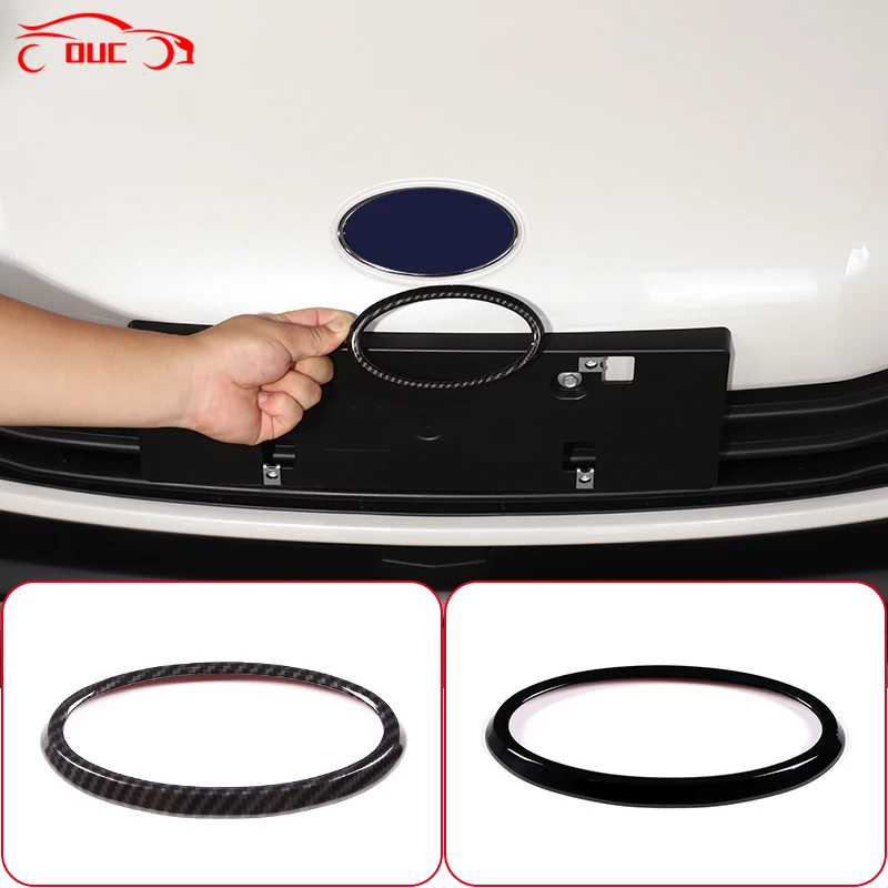 ABS Carbon Fiber Car Front Logo Surrounding Ring Decoration Cover For Toyota 86/Subaru BRZ 2022 Auto Exterior Accessories