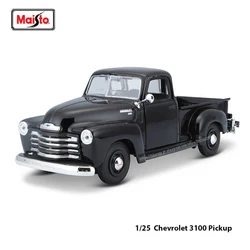 Maisto 1:25 Black And Red 1950 Chevrolet 3100 Pick-up Highly-detailed die-cast precision model car Model collection gift