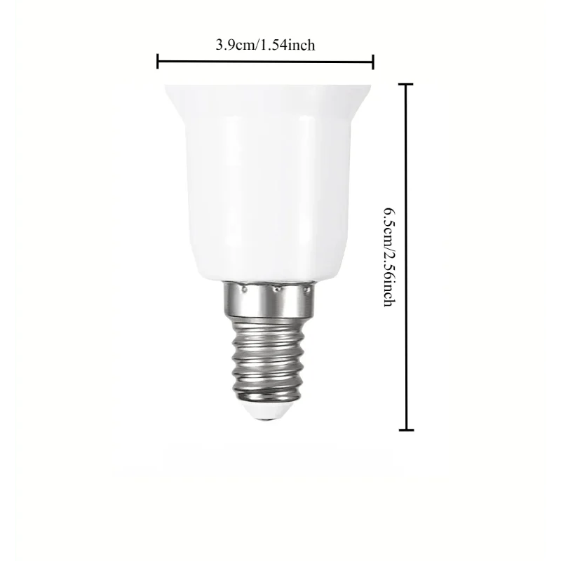 High-quality E14 to E27 fixed adapter base, threaded lamp socket electrical bracket, made of durable plastic