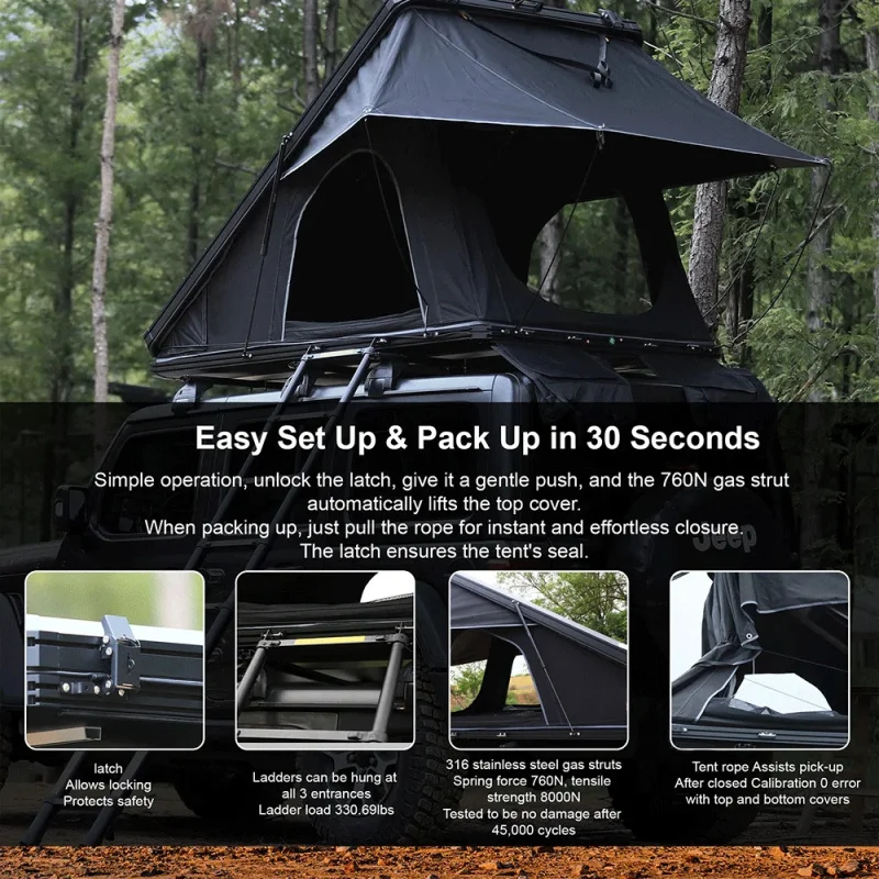 High Quality Hard Shell Camping Rooftop Tent Fit Car Truck