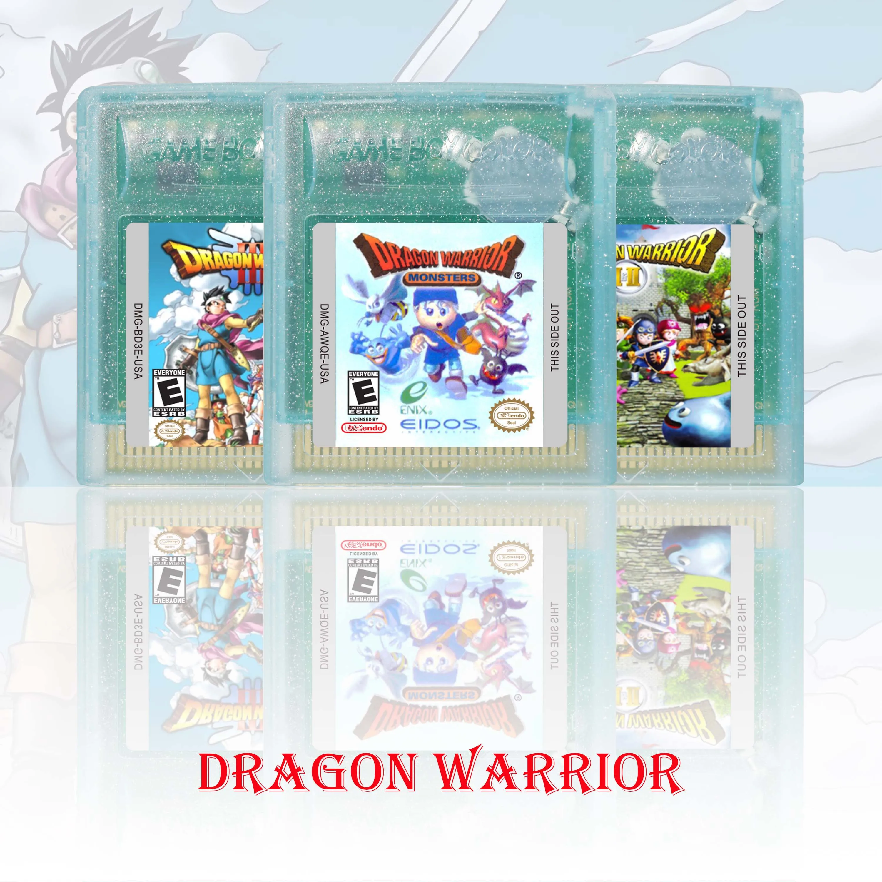 

Dragon Warrior Series GBC Game Cartridge 16 Bit Video Game Console Card High Quality With Battery GBC Video Game