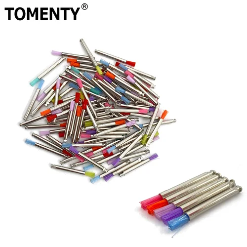 50 unids/bolsa laboratorio Dental pestillo de nailon pequeño pulido plano pulidor cepillos de profilaxis cabezal de cepillo desechable para cuidado Dental