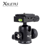 XILETU Panoramic Video Ball Head for SLR Macro Camera Tripod Slide Rail Accessories with Removable Cold Shoe Quick Release Plate