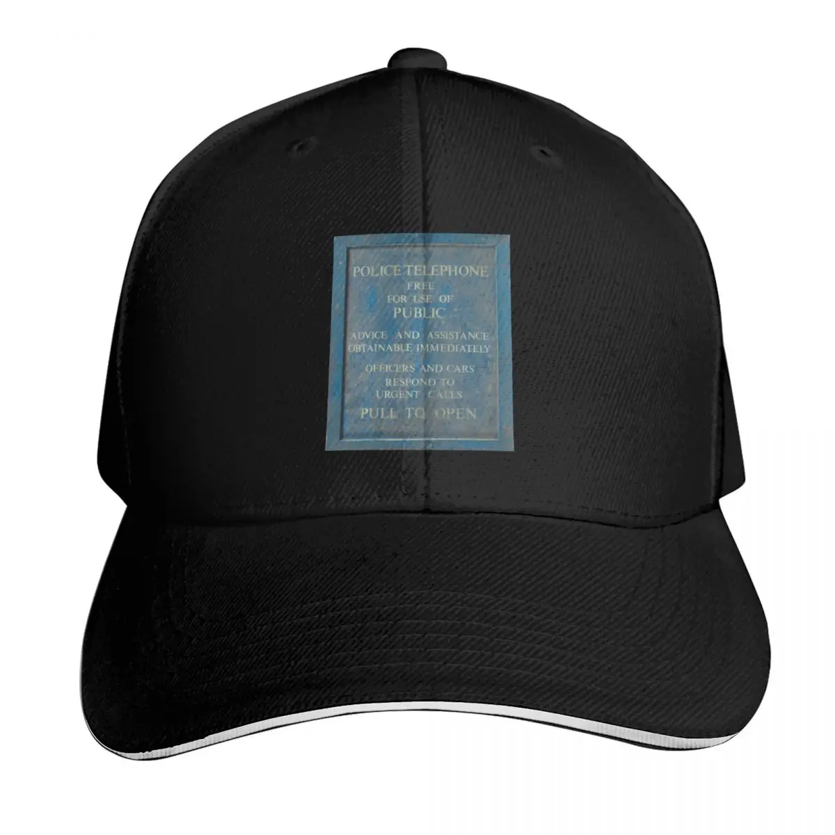 Pull to open Baseball Cap Cotton Twill Breathable Contrast Two Tone Brim Snapback Flat Bill
